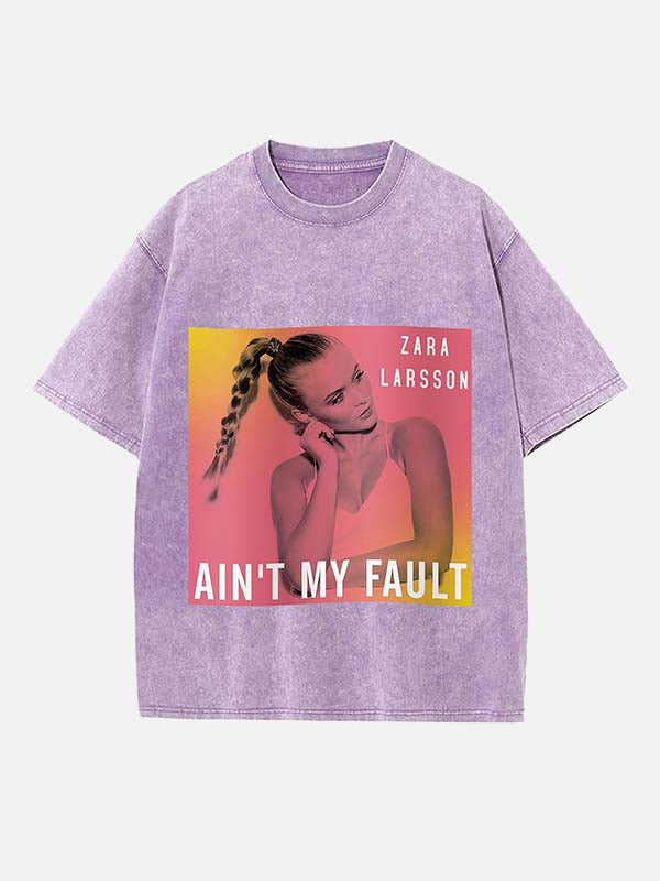 Zara Larsson Print Round Neck T-shirt