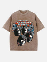 Creedence Clearwater Revival Print Round Neck T-shirt