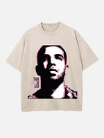 Drake Print Round Neck T-shirt