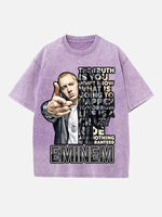 Eminem Print Round Neck T-shirt