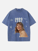 Taylor Swift Print Round Neck T-shirt