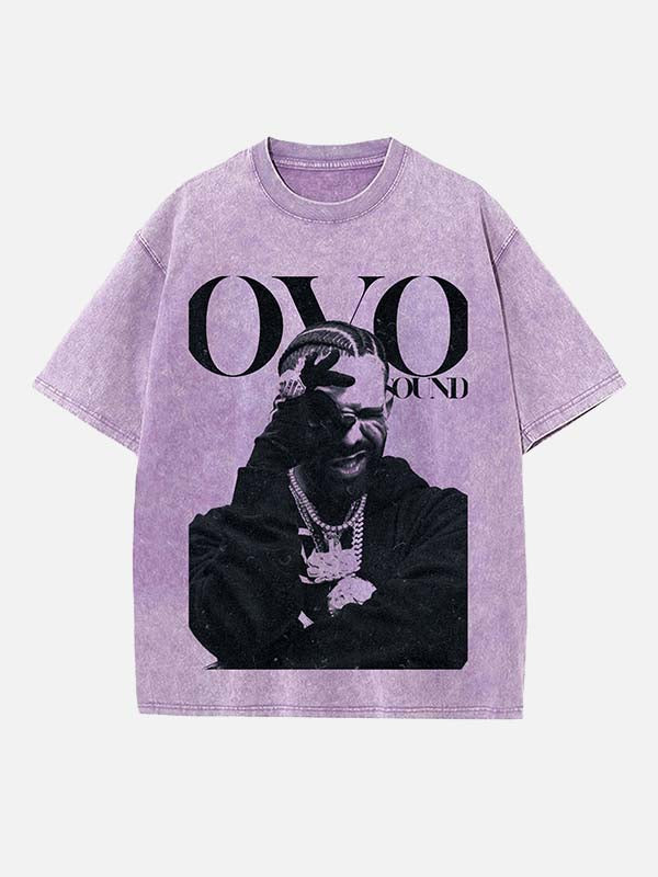 Drake Print Round Neck T-shirt