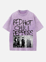 Red Hot Chili Peppers Print Round Neck T-shirt