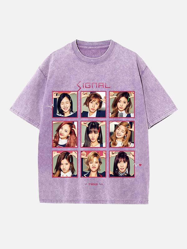 TWICE Print Round Neck T-shirt