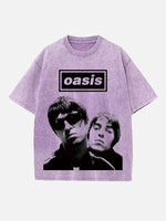 Oasis Print Round Neck T-shirt