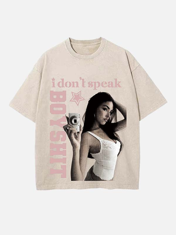 Madison Beer Print Round Neck T-shirt
