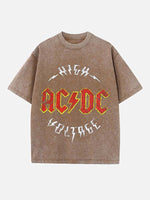 AC/DC Print Round Neck T-shirt