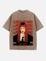 BLACKPINK Jennie Print Round Neck T-shirt