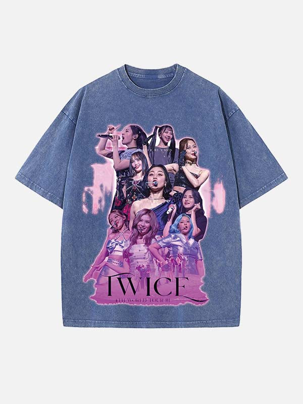 TWICE Print Round Neck T-shirt