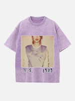 Taylor Swift Print Round Neck T-shirt