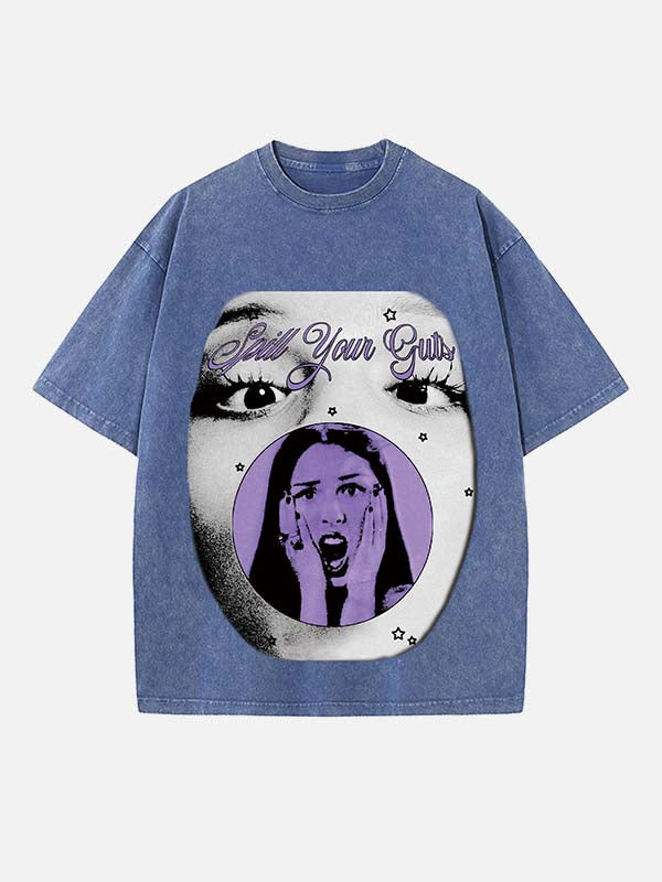 Olivia Rodrigo Print Round Neck T-shirt