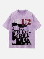 U2 Print Round Neck T-shirt