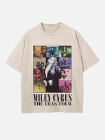 Miley Cyrus Print Round Neck T-shirt