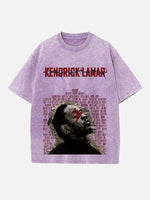 Kendrick Lamar Print Round Neck T-shirt
