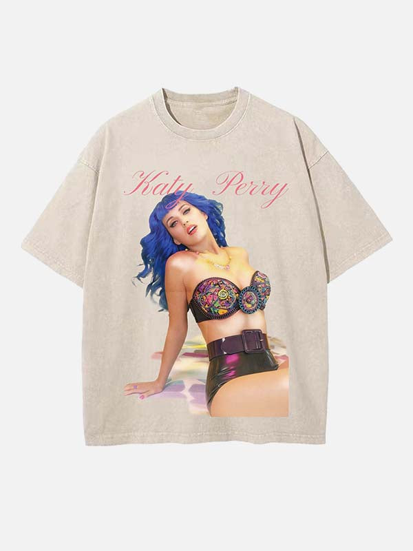 Katy Perry Print Round Neck T-shirt