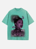 Ariana Grande Print Round Neck T-shirt