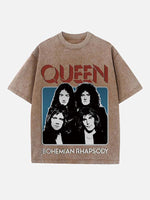 Queen Print Round Neck T-shirt