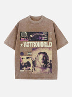 Travis Scott Print Round Neck T-shirt