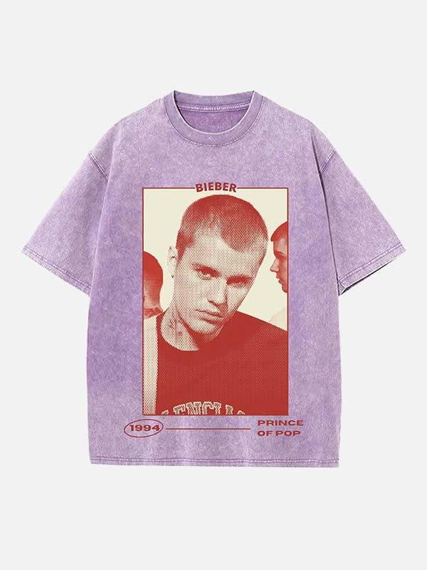Justin Bieber Print Round Neck T-shirt