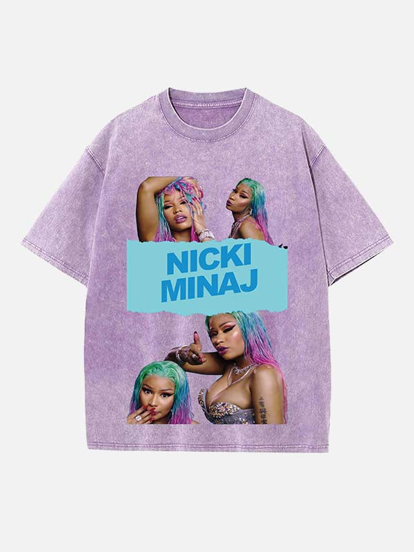 Nicki Minaj Print Round Neck T-shirt