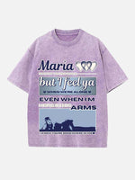 Dua Lipa Print Round Neck T-shirt