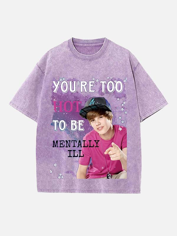 Justin Bieber Print Round Neck T-shirt