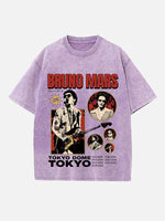 Bruno Mars Print Round Neck T-shirt