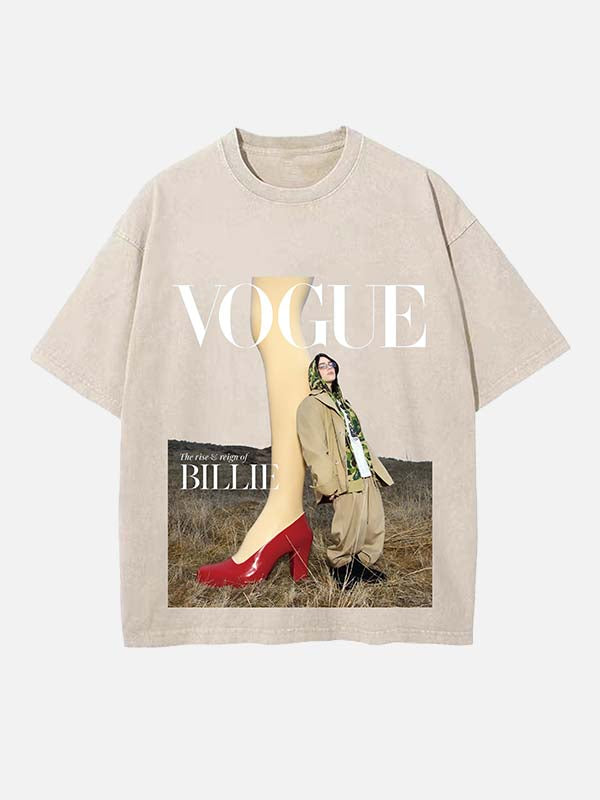 Billie Eilish Print Round Neck T-shirt