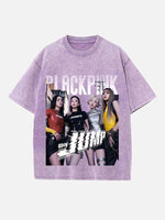 BLACKPINK Print Round Neck T-shirt