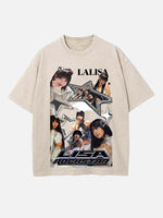 BLACKPINK Lisa Print Round Neck T-shirt