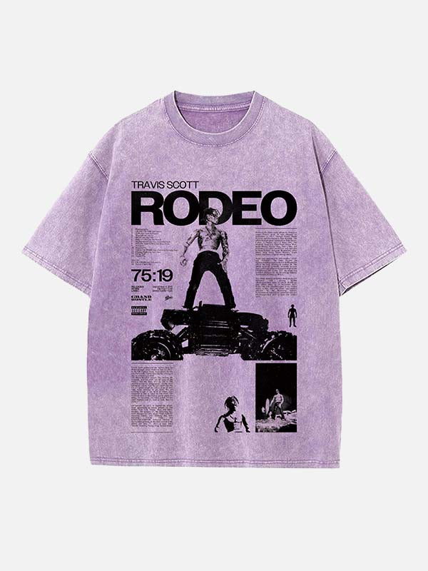 Travis Scott Print Round Neck T-shirt