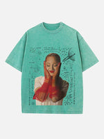 Ariana Grande Print Round Neck T-shirt
