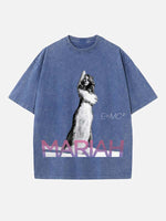 Mariah Carey Print Round Neck T-shirt