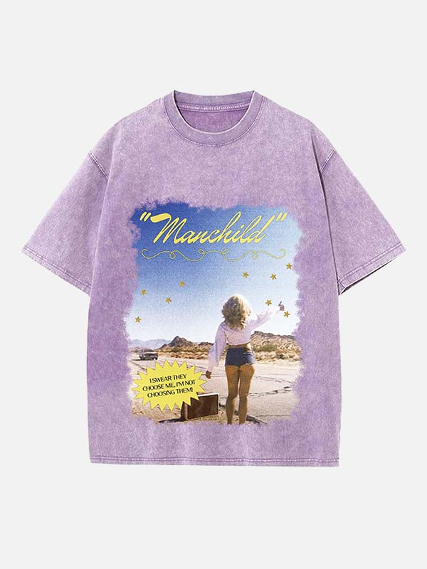 Sabrina Carpenter Print Round Neck T-shirt