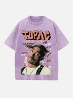 2Pac Print Round Neck T-shirt
