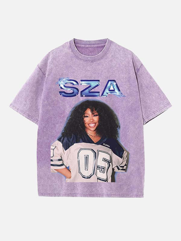 SZA Print Round Neck T-shirt