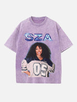 SZA Print Round Neck T-shirt