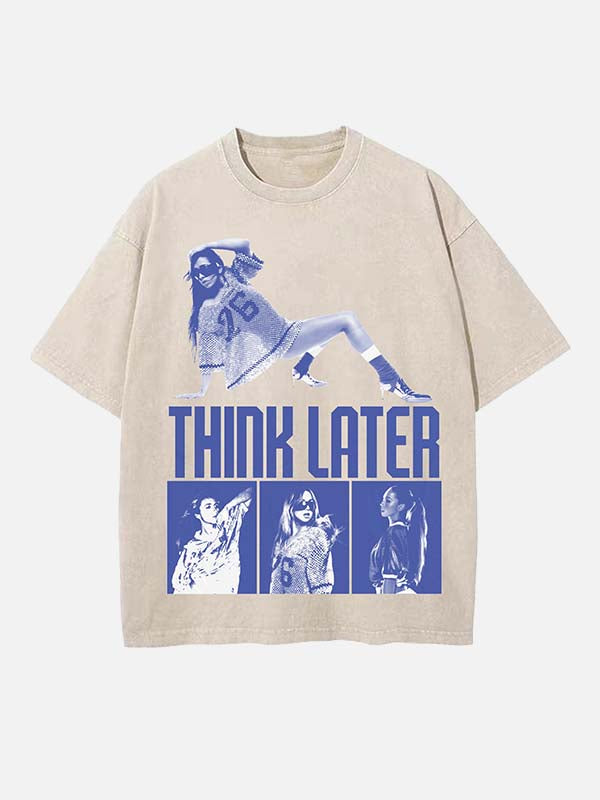 Tate McRae Print Round Neck T-shirt