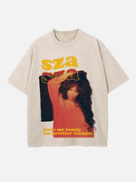 SZA Print Round Neck T-shirt