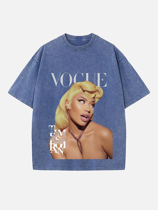 Nicki Minaj Print Round Neck T-shirt