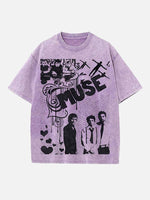 Muse Print Round Neck T-shirt