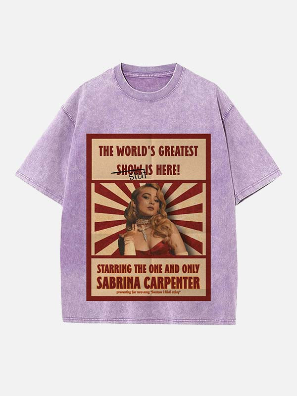 Sabrina Carpenter Print Round Neck T-shirt