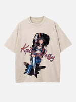 Katy Perry Print Round Neck T-shirt