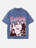 BLACKPINK Print Round Neck T-shirt