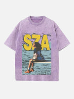 SZA Print Round Neck T-shirt