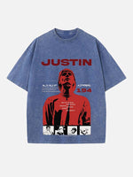 Justin Bieber Print Round Neck T-shirt