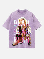 Kesha Print Round Neck T-shirt