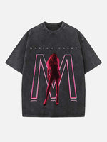 Mariah Carey Print Round Neck T-shirt