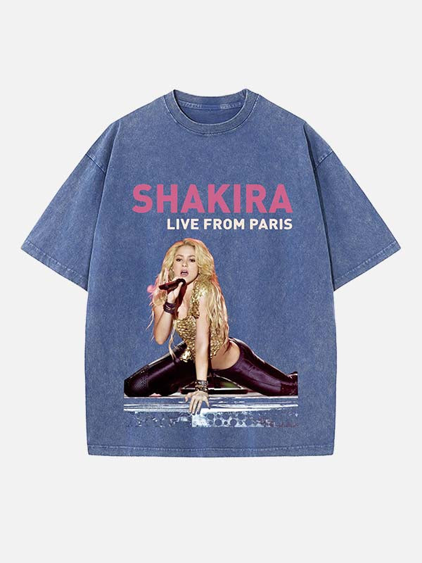 Shakira Print Round Neck T-shirt