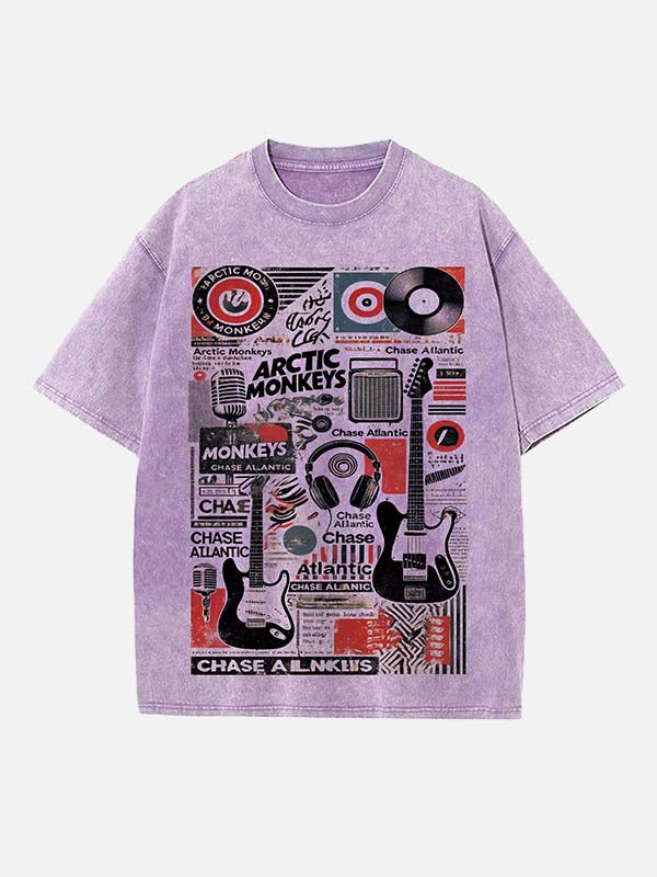 Arctic Monkeys Print Round Neck T-shirt